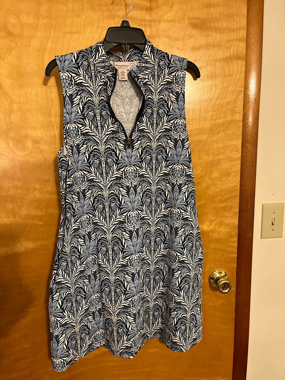 Sleeveless Blue & White Floral golf/tennis dress
